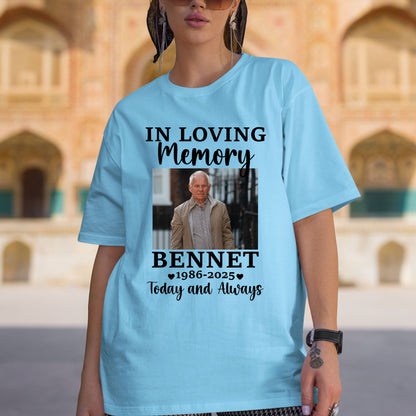 In Loving Memory Custom Funeral Photo Shirt
