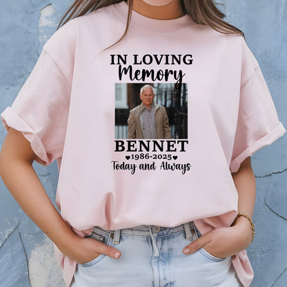 In Loving Memory Custom Funeral Photo Shirt