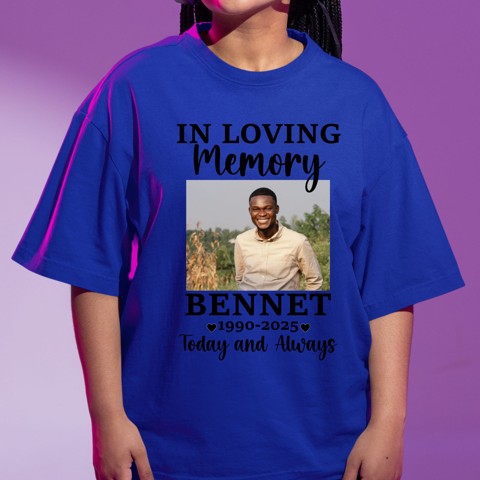 In Loving Memory Custom Funeral Photo Shirt