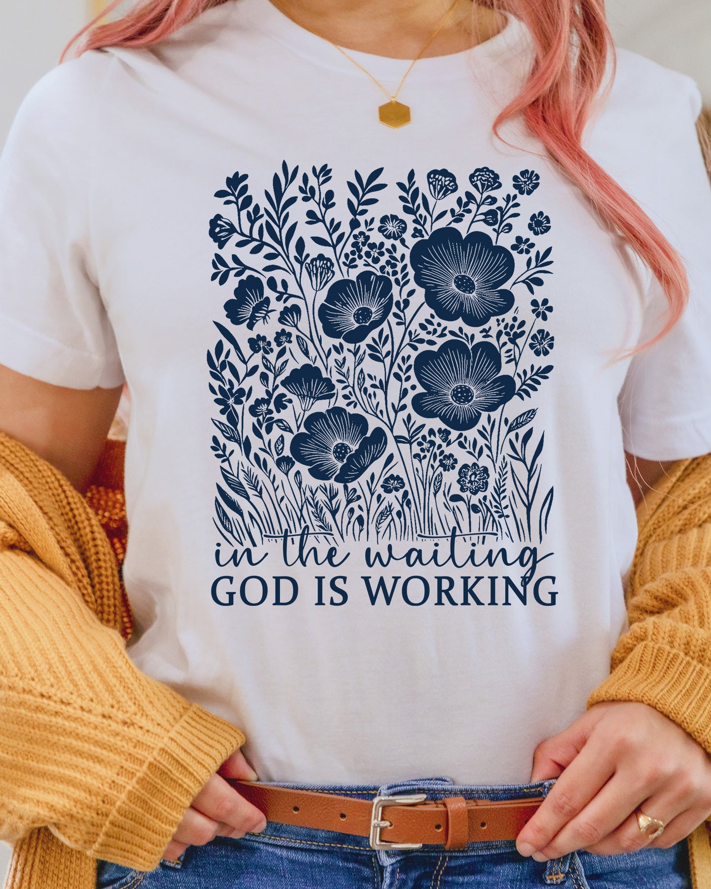 In the Waiting God is Working Christian DTF Transfer