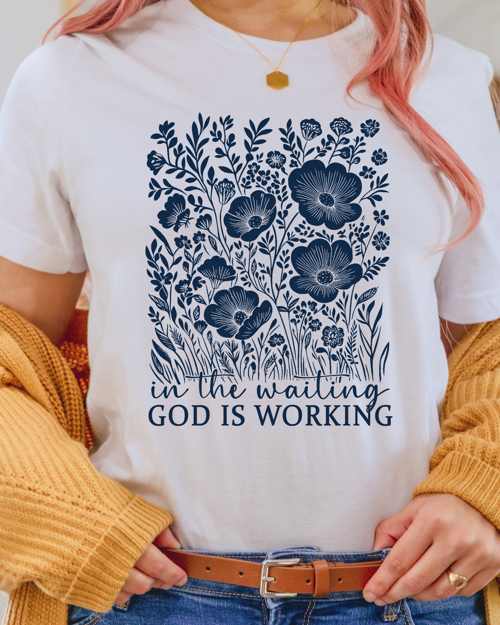 In the Waiting God is Working Christian DTF Transfer