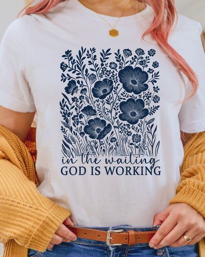 In the Waiting God is Working Christian DTF Transfer