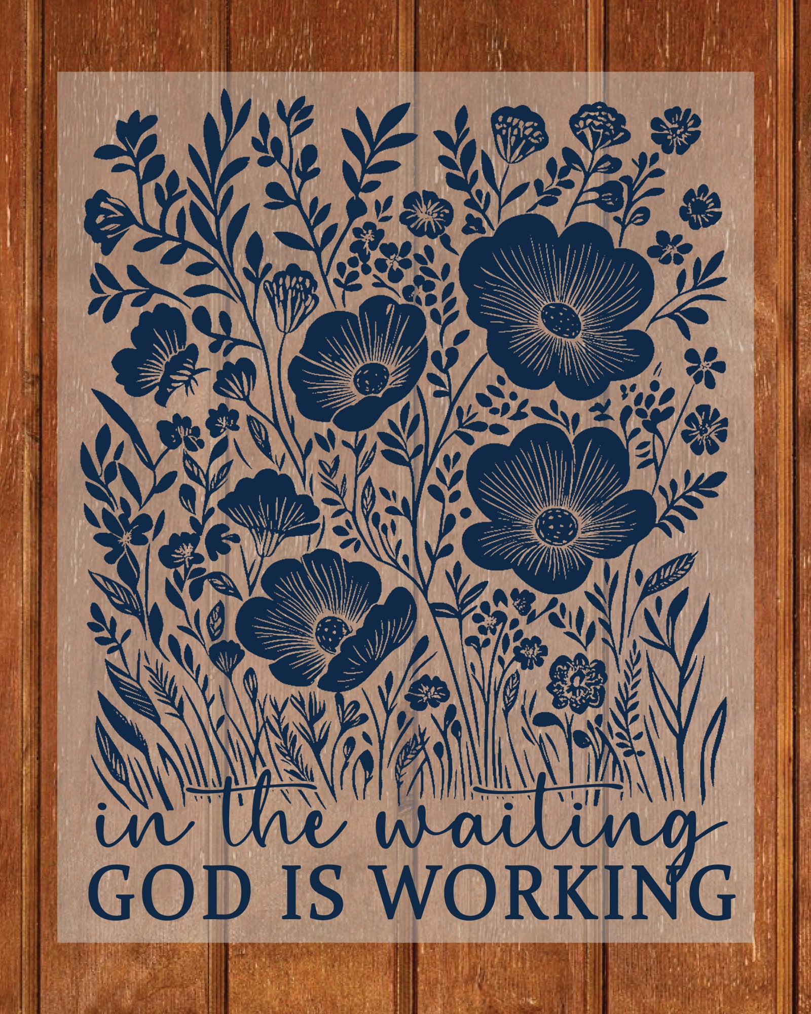 In the Waiting God is Working Christian DTF Transfer