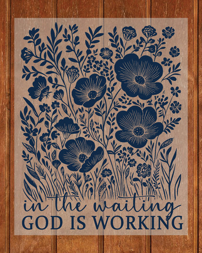 In the Waiting God is Working Christian DTF Transfer