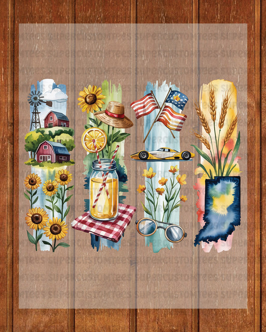 Indiana DTF Transfer Ready to Press