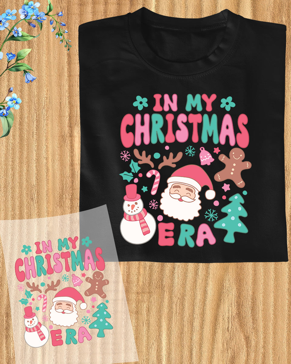 Boho Christmas Era Santa DTF Transfer Film