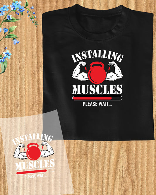 Installing Muscles Funny Fitness DTF Transfer