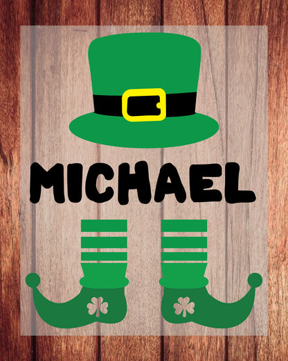 Boys Custom Name St Patrick's Day DTF Transfer Film