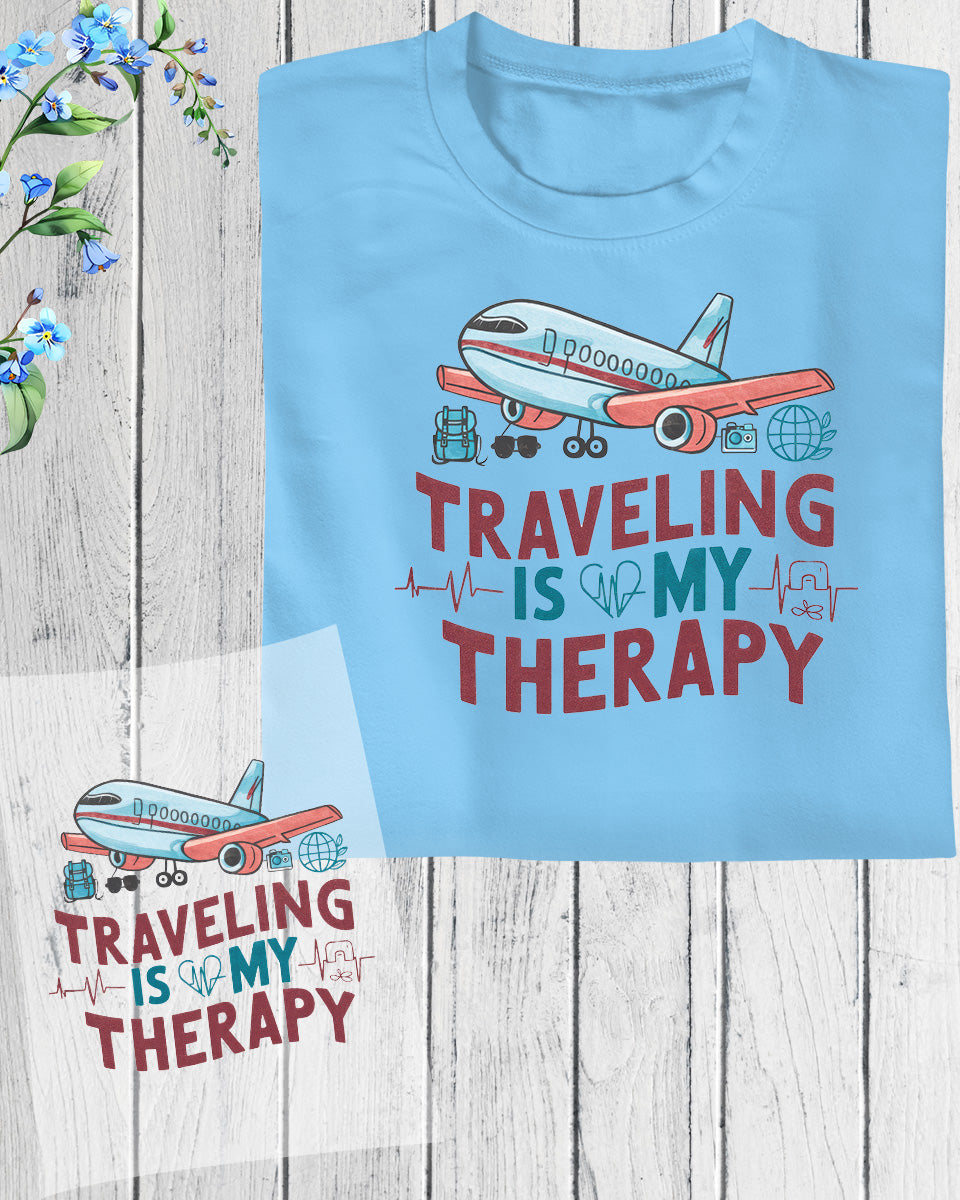 Traveling is My Therapy  DTF Transfer Film