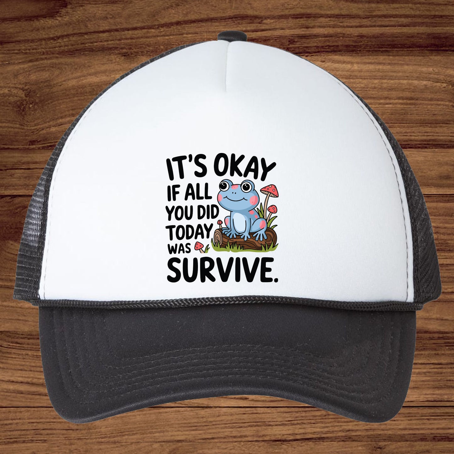 Frog Mental Health DTF Transfer Ready to Press, It's okay if all you did today was survive Heat Transfer For Shirt, UV Sticker Prints