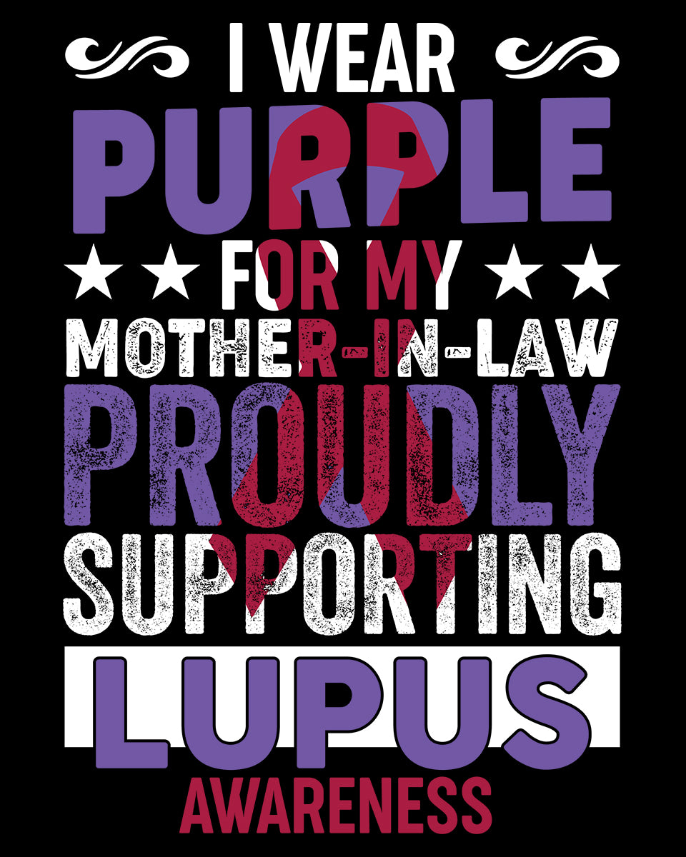 I Wear Purple For Mother In Law Lupus DTF Transfer