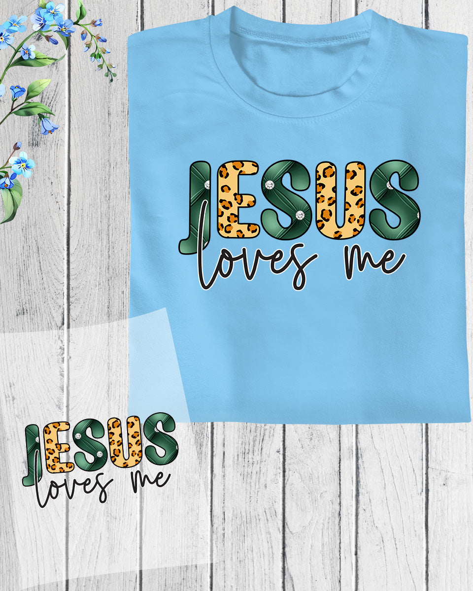 Jesus Loves Me Trendy Gift DTF Transfer Film