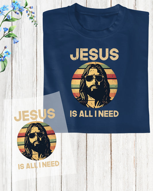 Retro Jesus is All I need DTF Transfer Film