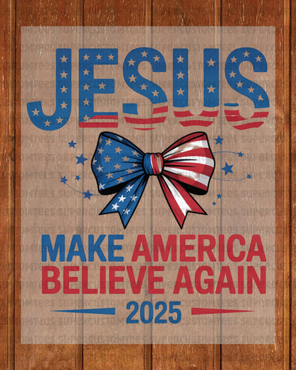 Jesus Make America Great Again DTF Transfer