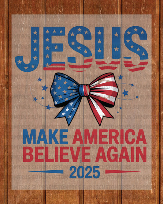 Jesus Make America Great Again DTF Transfer