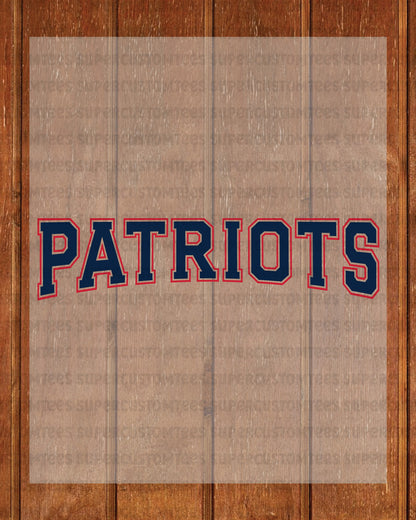 Patriots DTF Heat Transfer Ready to Press