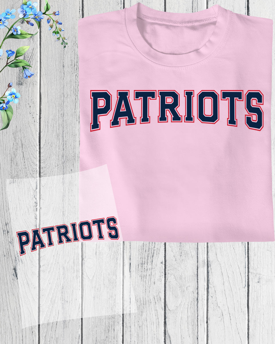 Patriots DTF Heat Transfer Ready to Press