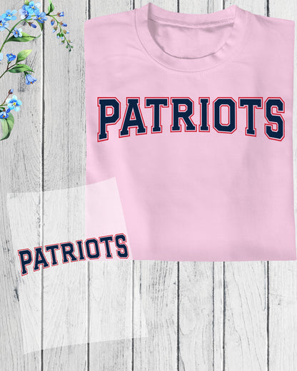 Patriots DTF Heat Transfer Ready to Press