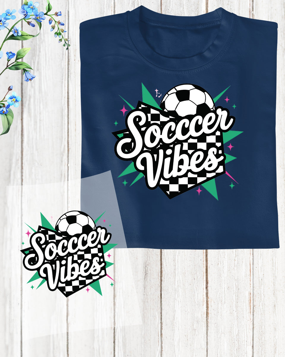 Soccer Vibes Trendy DTF Transfer Film