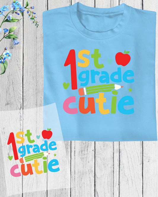 1st Grade Cutie Gift DTF Transfer Film