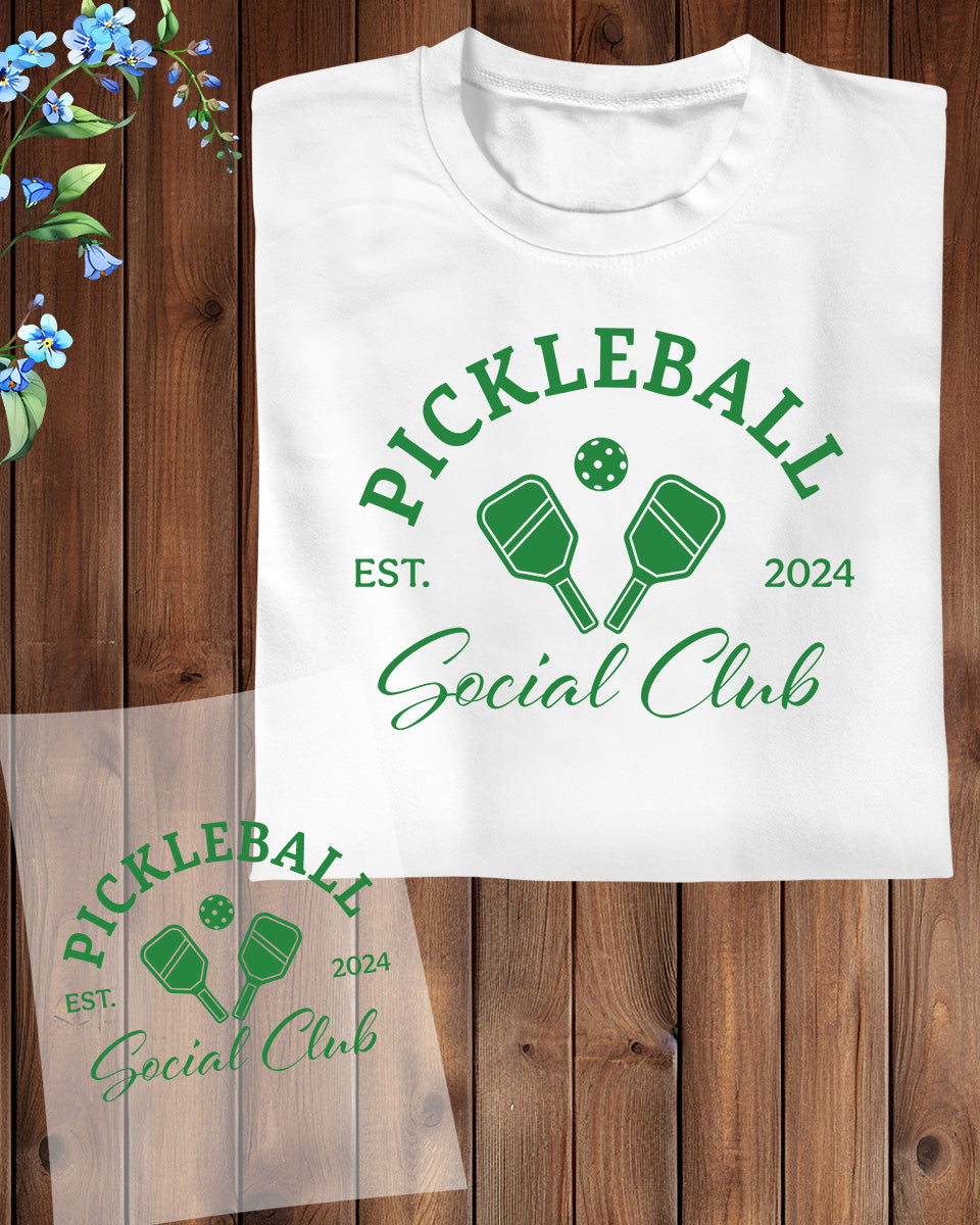 Pickleball Social Club Funny DTF Transfer Film