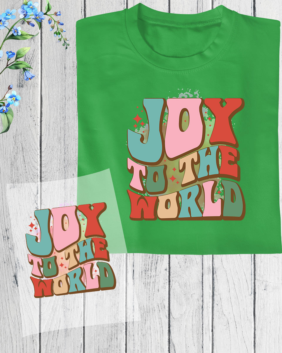 Joy to The World Christmas DTF Transfer Film