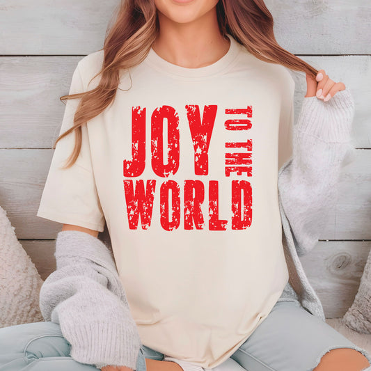 Joy to the World Christmas DTF Transfer