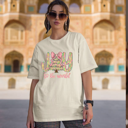 Joy to the World Sweatshirt Christian Christmas Shirt Holiday Tshirt Women Xmas Top Joyful Winter Tee Christmas Gift for Family