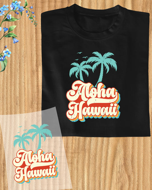 Aloha Hawaii Retro Surfing DTF Transfer Sheets