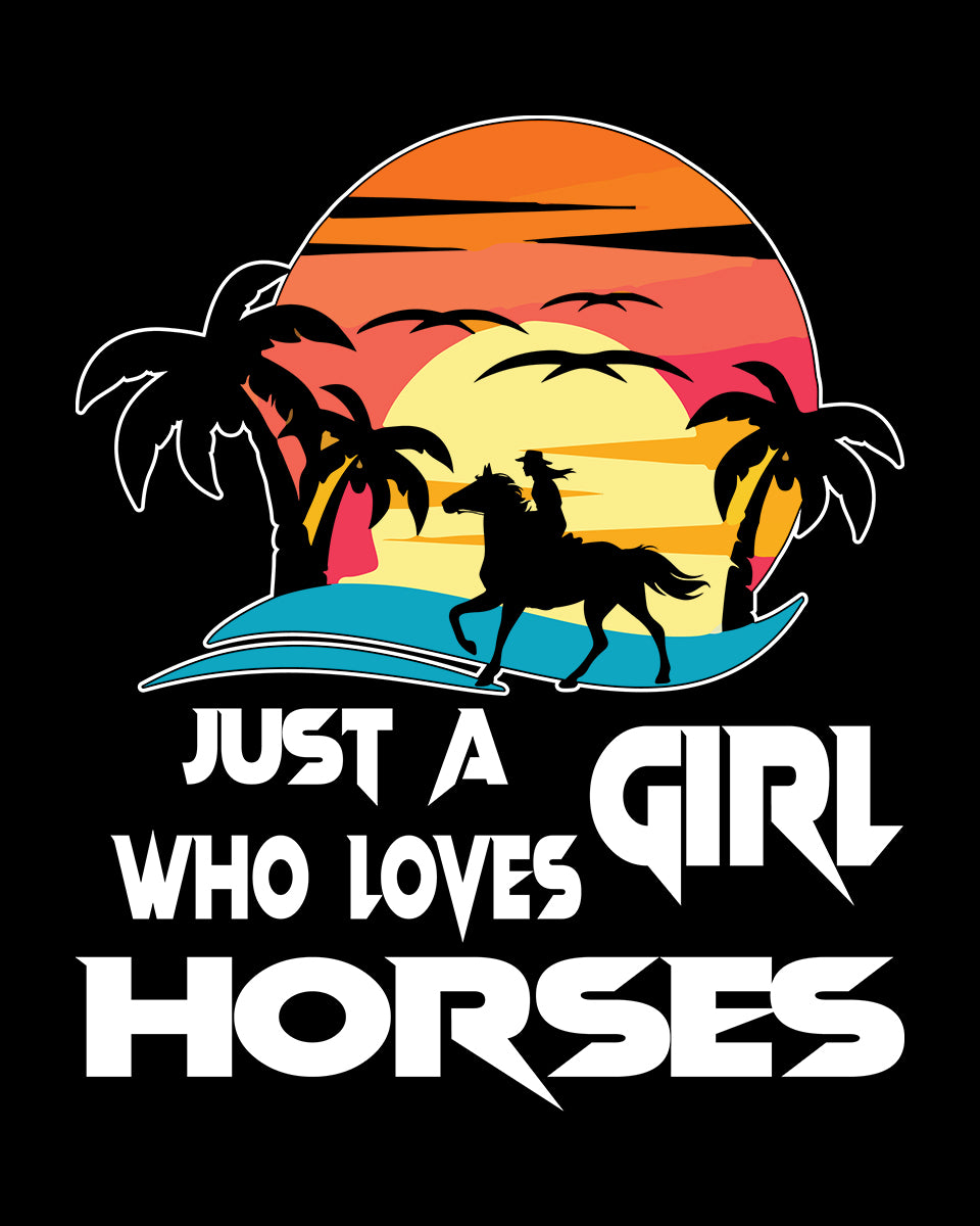 Just a Girl Who Loves Horses Trendy  DTF Transfer Film