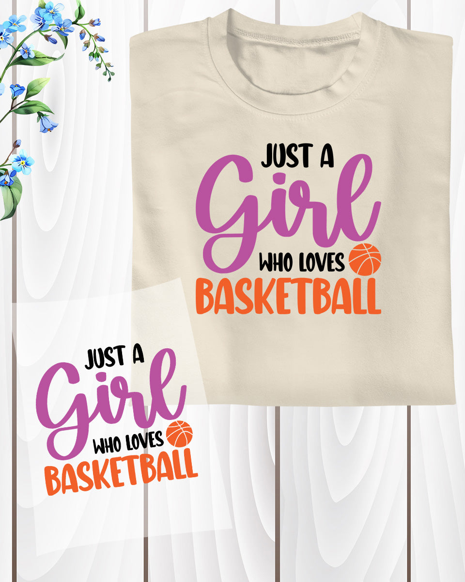 Girl Who Loves Basketball DTF Transfer Film