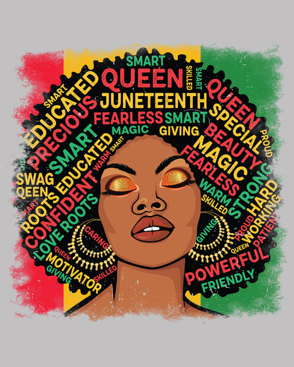 Juneteenth Queen DTF Transfer Film