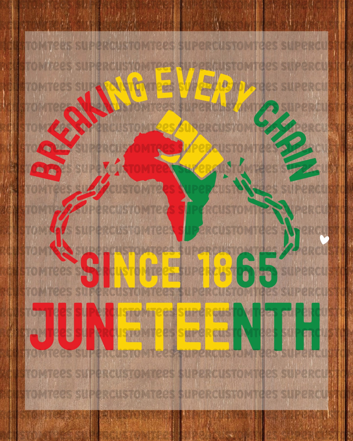 Juneteen Breaking Every Chain Since 1865 DTF Transfer