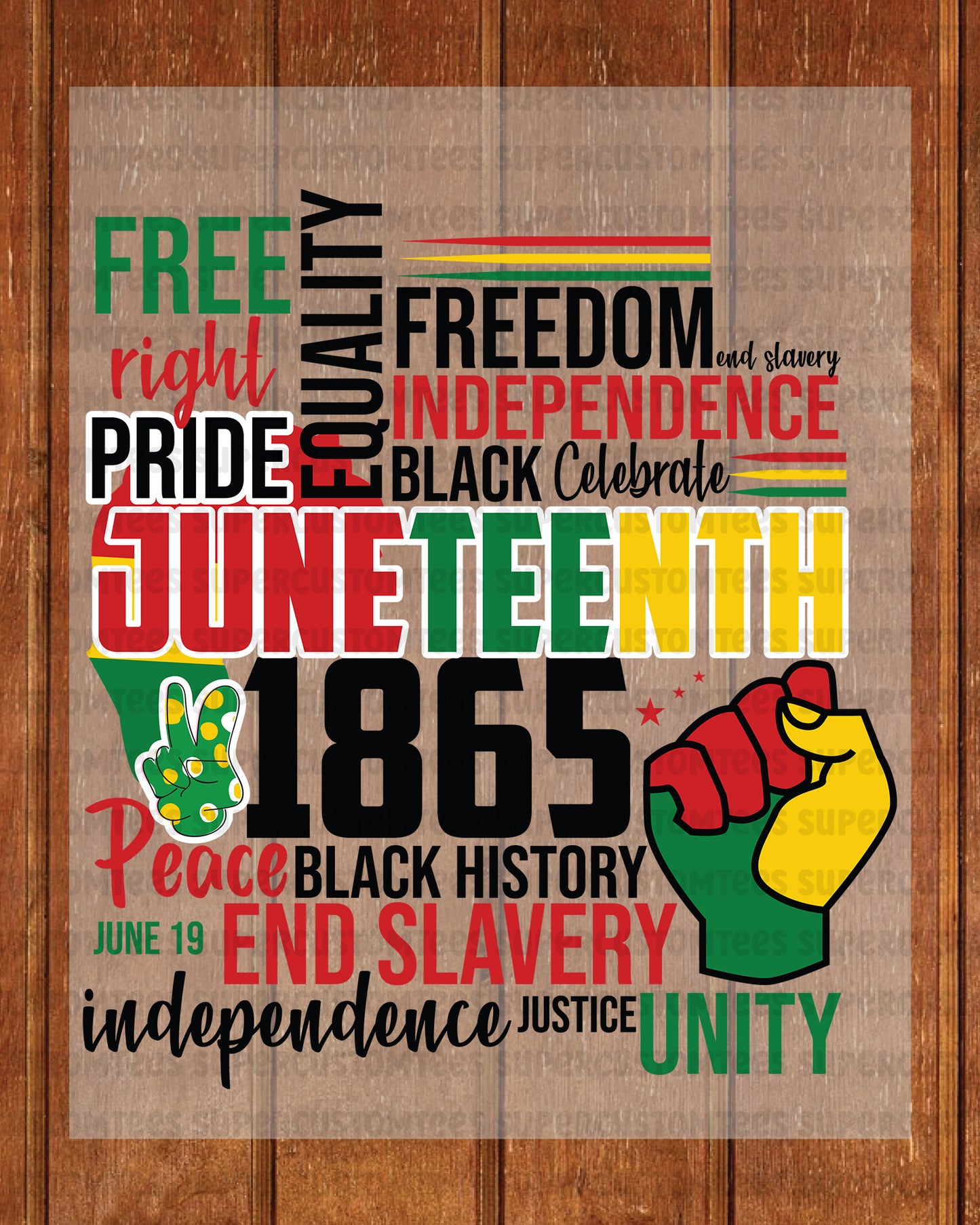 Juneteenth 1865 Heat Transfer for Shirts
