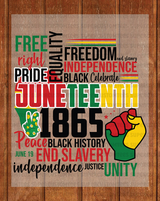 Juneteenth 1865 Heat Transfer for Shirts