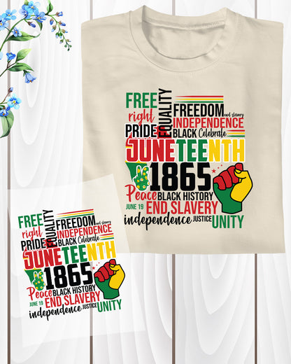 Juneteenth 1865 Heat Transfer for Shirts