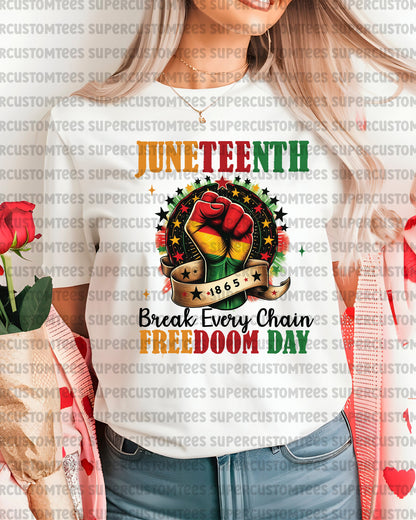 Juneteenth Break Every Chain Freedom Day DTF Transfer