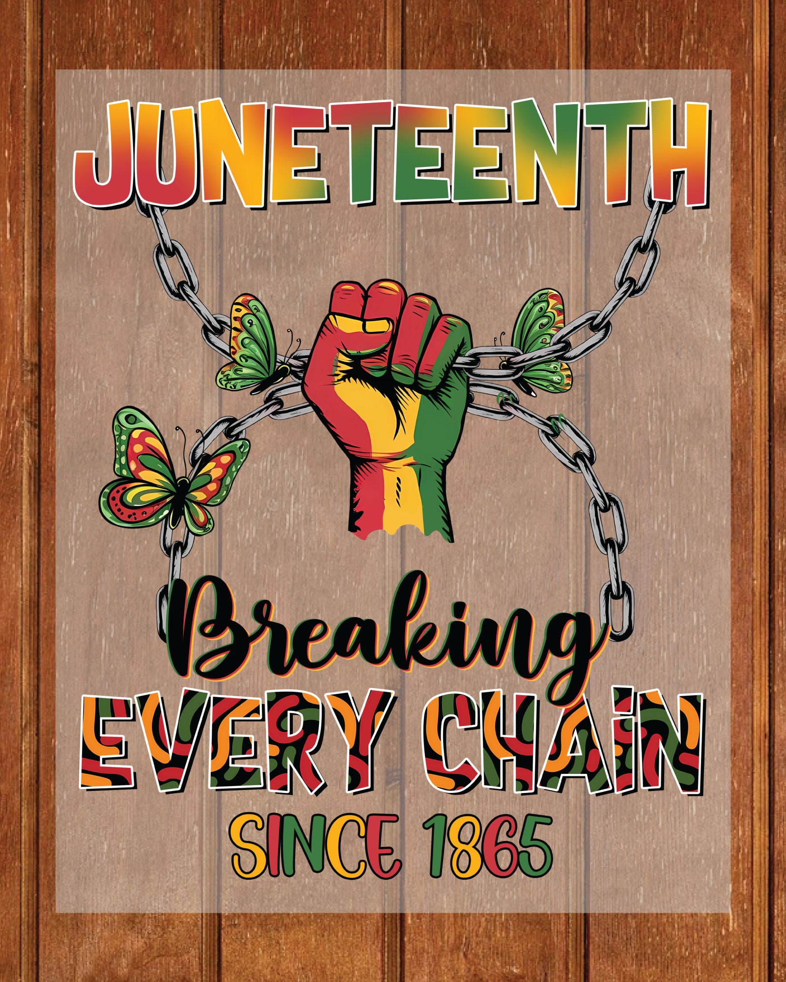 Juneteenth Breaking Every Chain Iron on Transfer For Shirt