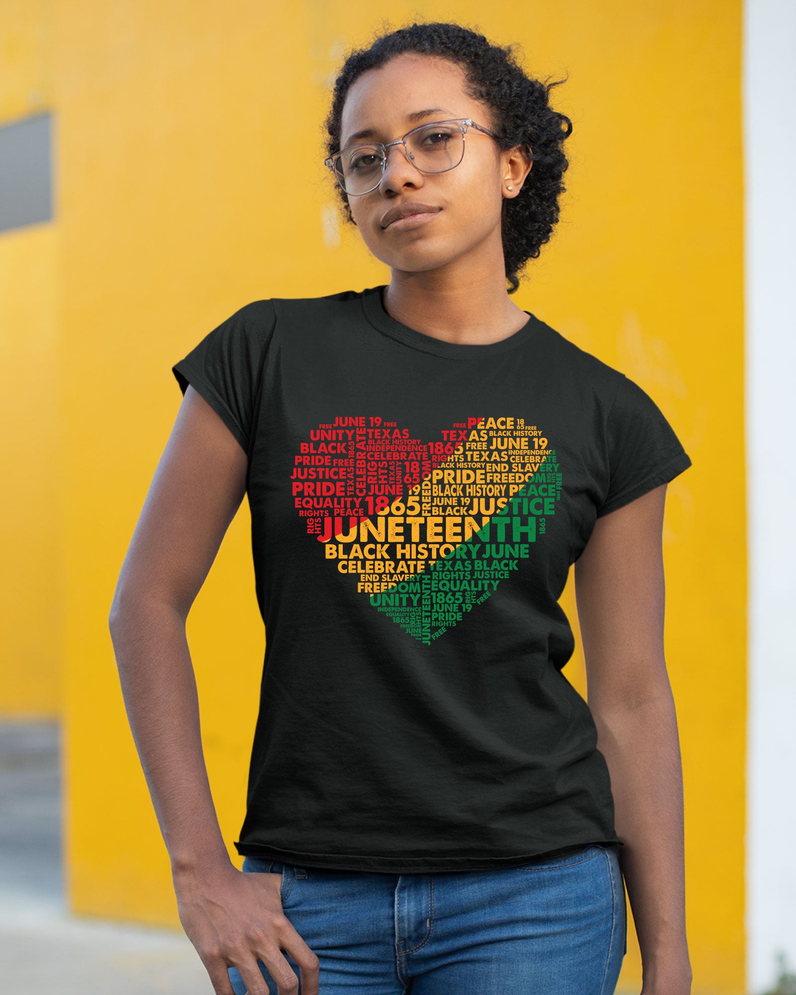 Juneteenth Heart DTF Transfer