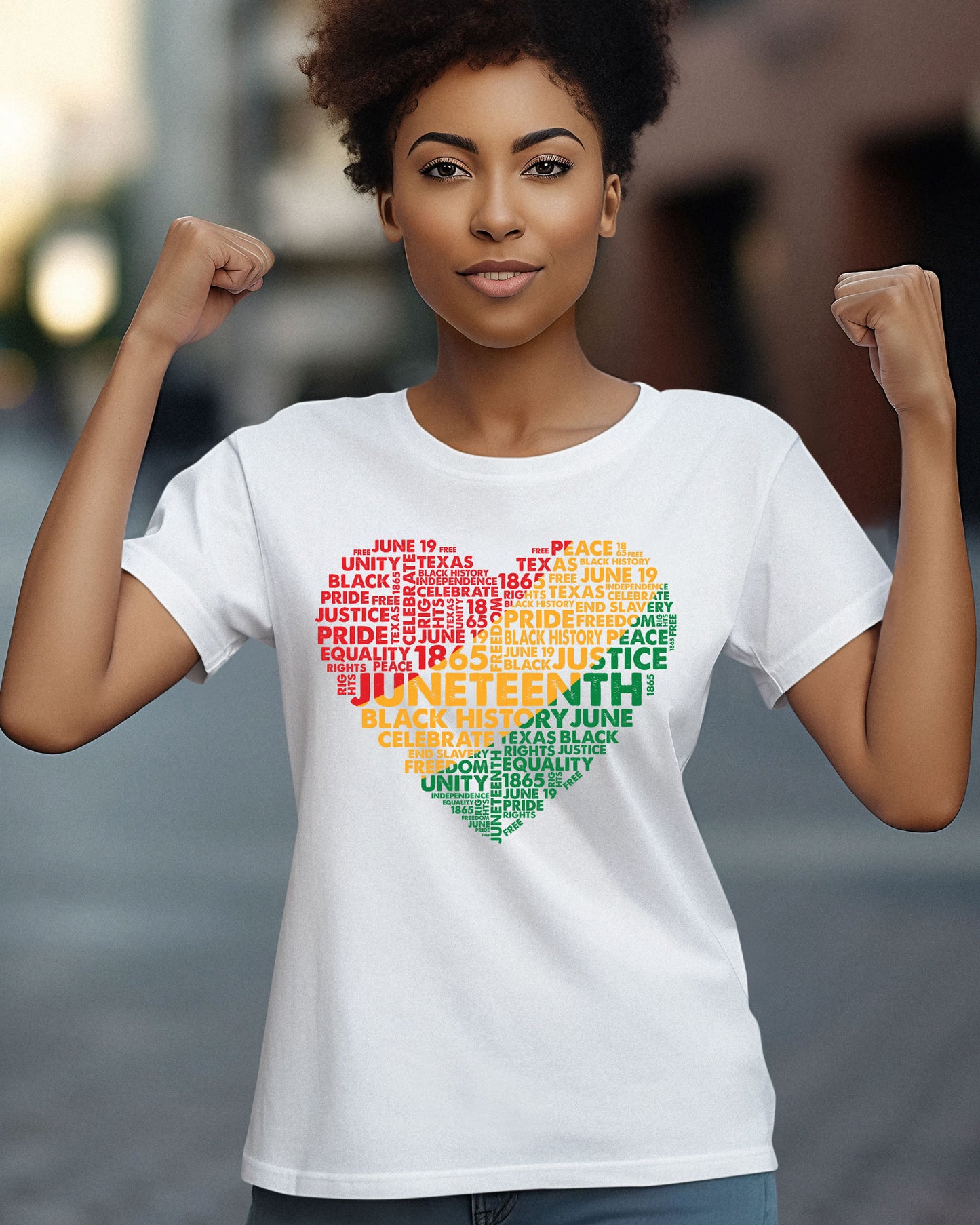 Juneteenth Heart DTF Transfer