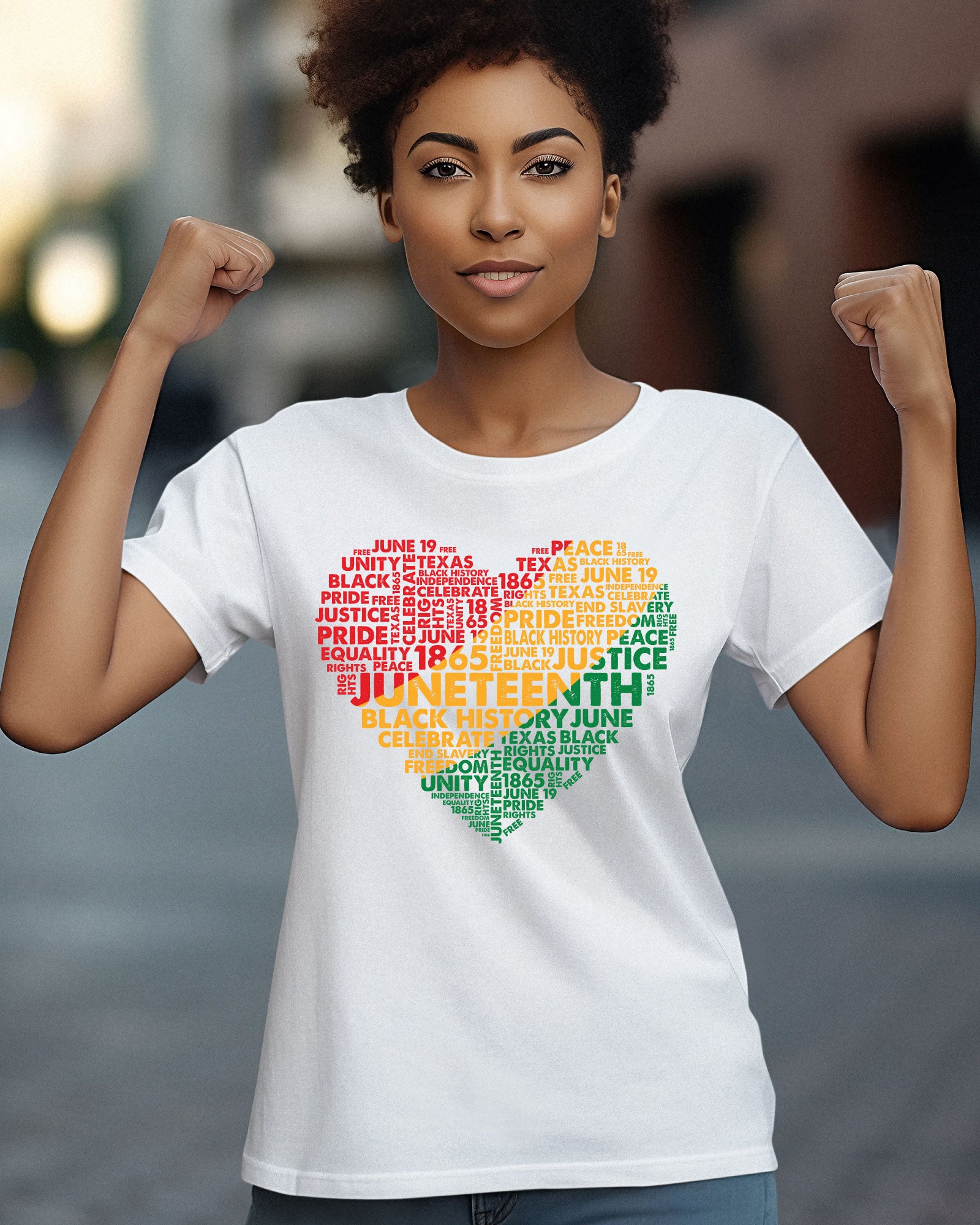 Juneteenth Heart DTF Transfer