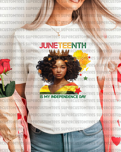 Juneteenth is My Independence Day Heat Transfer for Shirts