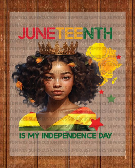 Juneteenth is My Independence Day Heat Transfer for Shirts