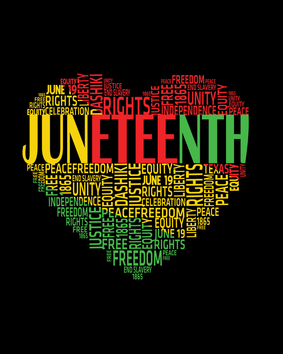 Juneteenth Heart DTF Transfer Film