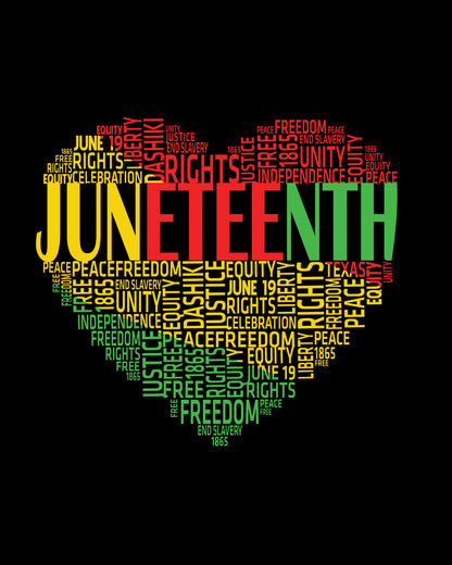 Juneteenth Heart DTF Transfer Film