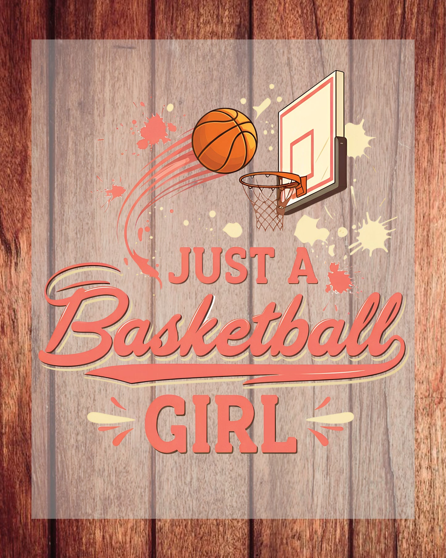 Just a Basketball Girl Kids Shirt DTF Transfer