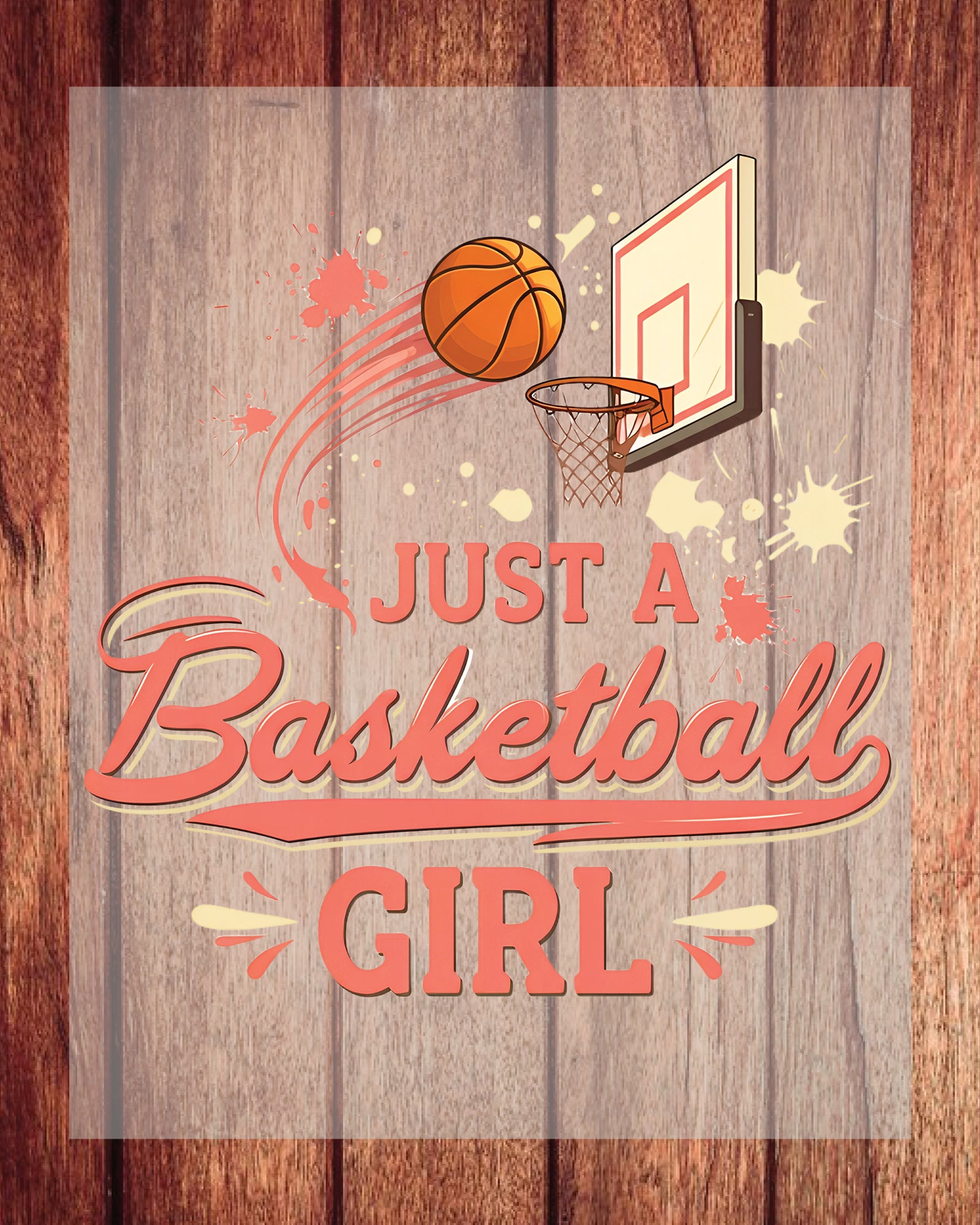 Just a Basketball Girl Kids Shirt DTF Transfer