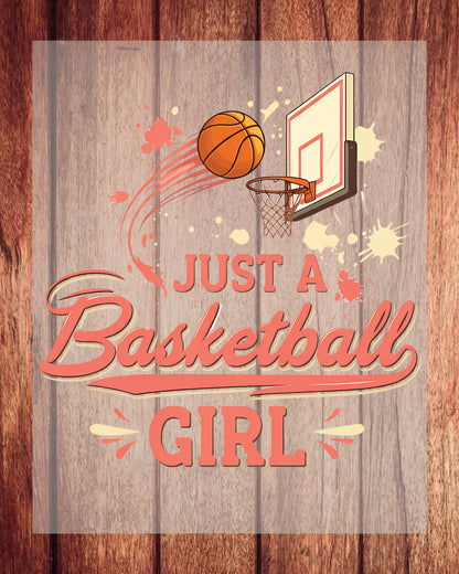Just a Basketball Girl Kids Shirt DTF Transfer