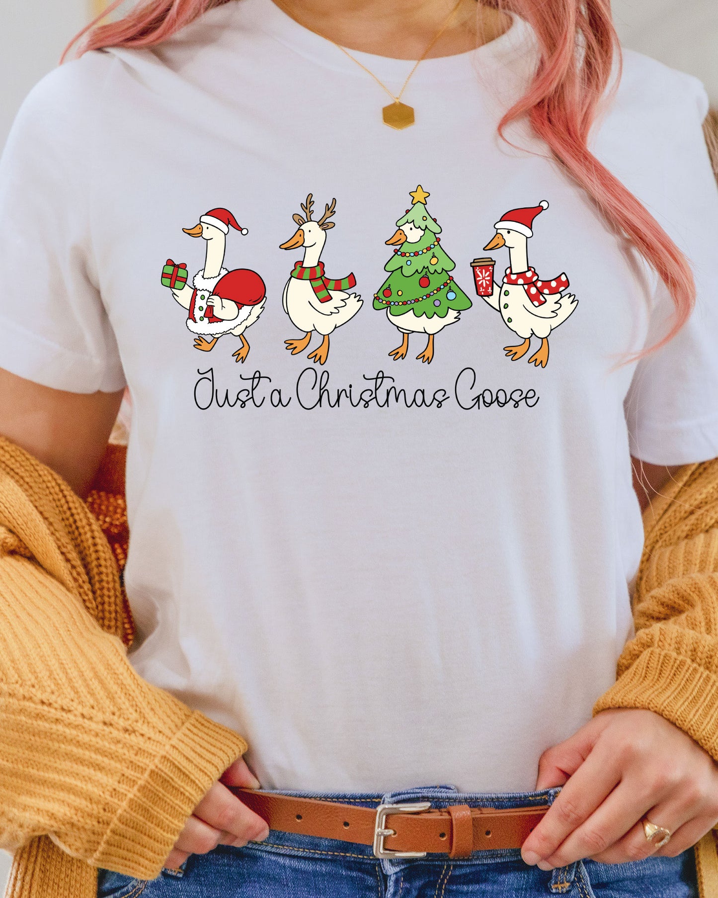 Just a Christmas Goose DTF Transfers