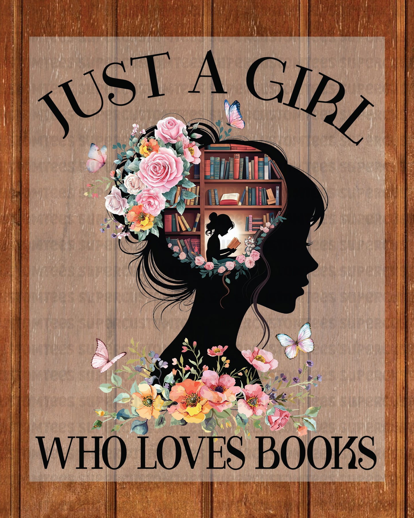 Just a Girl Who Love Book Heat Transfer for Shirt